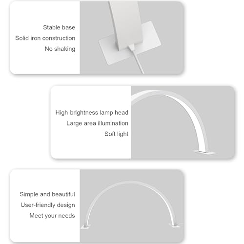 Lampe LED demi-lune noire à intensité variable avec support de téléphone - 5