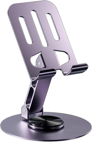 S013 Masaüstü için Metal Katlanabilir Telefon ve Tablet Standı, 360 Derece Döner