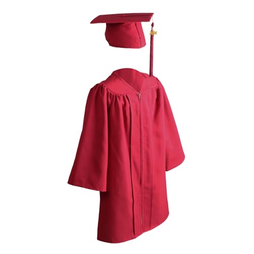 Consejos y comparativas para Comprar Cosas para jardin - cinco favoritos. 29 OSBO GradSeason Conjunto de vestido de graduación unisex mate para jardín de infantes 2022, Granate, 33
