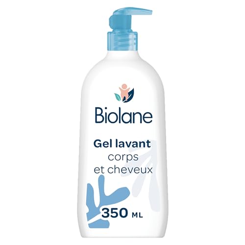 BIOLANE - Gel douche bebe corps et cheveux 2 en 1 - 350ml - 97% Origine Naturelle - Doux - Peaux Sensible - Fabriqué en France