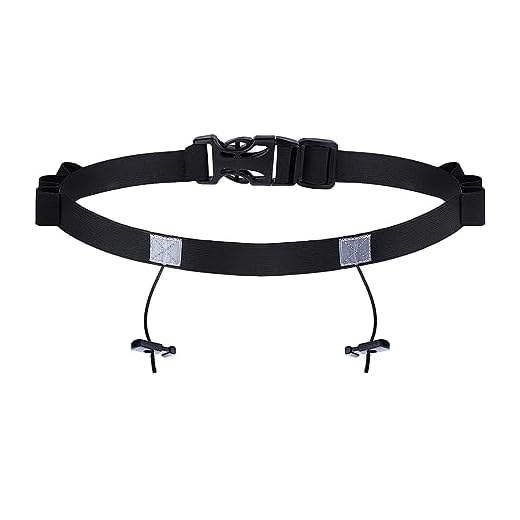 SJBAUTYO Triatlón - Cinturón para correr con soporte para números, 6 anillas, riñonera para triatlón, maratón, correr, ciclismo Negro 1pcs