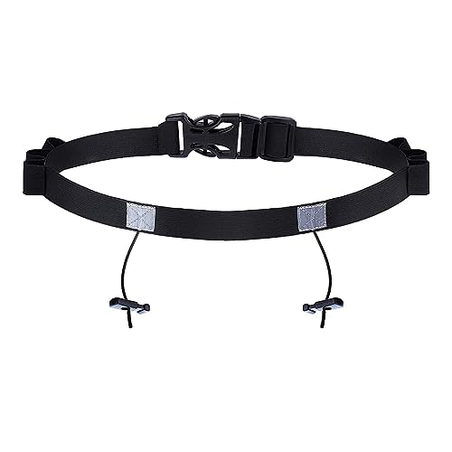 SJBAUTYO Porte-Dossard pour MarathonTriathlon Ceintures pour Numéro de Participant de Course Cyclisme Porte Dossard,Léger et respirant, fixe,Noir
