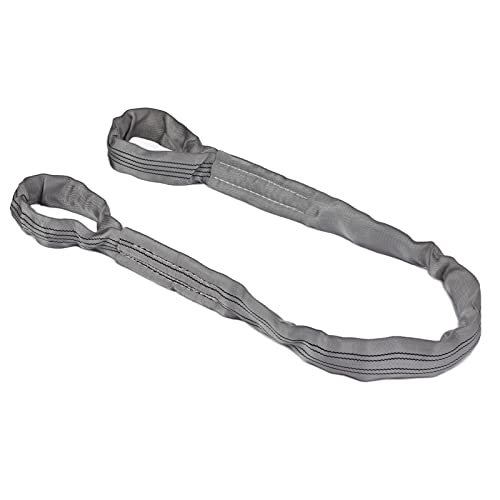 HELEVIA 4T Round Lifting Sling, Double Buckle Flexible PES Loop Straps, Crane Supplies Wide 85mm, Soft Texture, Tough & Durable, Ideal for Machinery, Ships, Engineering ((9.84 feet))