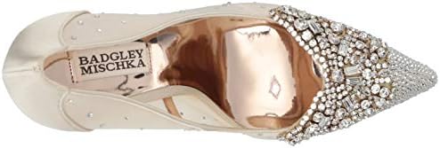 Badgley Mischka womens Quintana pumps shoes, Ivory Satin, 8 US | Image 4