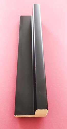 Artecentro Cornice per tela - cornici in legno per quadri - cornice a cassetta - varie dimensioni (Nero, 40 x 50)