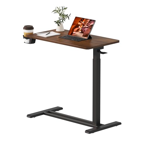 FitStand Medical Overbed Adjustable Bedside Table with Hidden Casters, Pneumatic