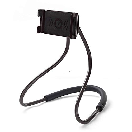 Universal Mobile Phone Holder Extensible Neck Hanging Selfie Stick Rack Adjustable 360Â¡Ã£Free Rotating Gooseneck Mount Holder Universal Desktop Bed Car Lazy Bracket Mobile Phone Stand (Black)