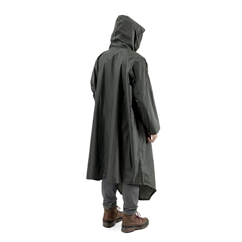 Image of Tripole Waterproof Rain Poncho for Trekking, Hiking & Camping for Men & Women | Unisex Raincoat with Hood | Free Size Outdoor Travel Rain Gear