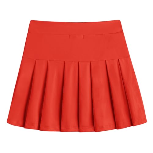 Image of Arshiner Girls Tennis Skirt with Shorts Pockets Athletic Pleated Golf Skort | Girls School Uniform Skirt, Sport, Performance, Running, Workout, Cheer, High Waisted, 4-13 Years