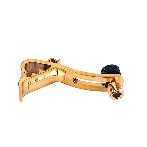 Abrazadera ajustable de plástico para micrófono de batería, diseño a prueba de golpes, compatible con cajas y tambores, color dorado miniatura 3