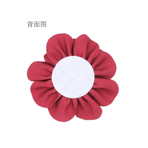 Image of Rose Flower Large Brooch Pin,Vintage Dainty Satin Fabric Camellia Lapel Pins Handmade Big Flower Collar Pins Wedding Party Dance Dress Suit Clothes Accessories Jewelry for Women