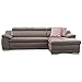 Produktbild CAVADORE Ecksofa Aniamo mit XL-Longchair rechts , Inkl. verstellbarer Kopfteile und Wellenunterfederung , Sitzecke für Wohnzimmer in Kunstleder , 270 x 80 x 165 , Elefant hellbraun