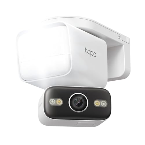 Image of Tapo 2K Outdoor Pan /Tilt Wired Floodlight Security Camera - 1500 Lm Dimmable, 360 AI Motion Tracking, Person /Vehicle Detection, 24 /7 Recording, Subscription-Free Local Storage or Optional Cloud, C710