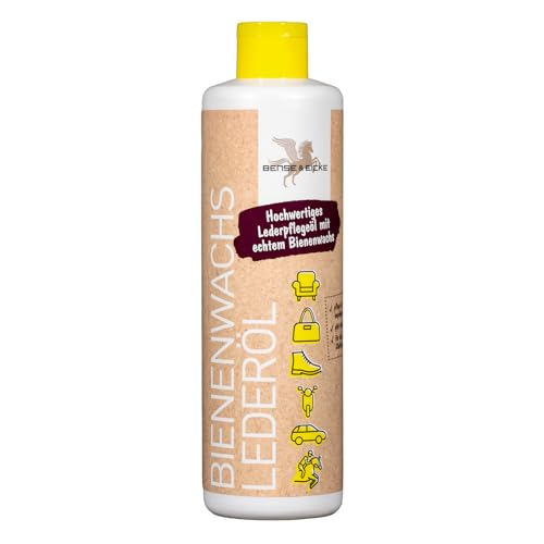Bense & Eicke Bienenwachs Lederöl - farblos, pflegt und schützt Glattleder, Macht weich und geschmeidig, Schutz vor Nässe/Feuchtigkeit, 500 ml