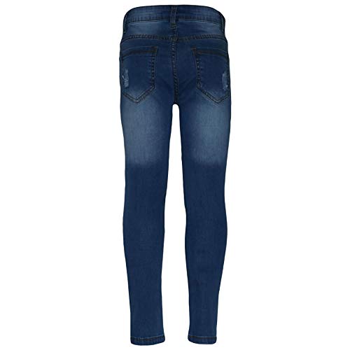 Kids Girls Skinny Jeans Jet Black Denim Ripped Stretchy Pants Jeggings 5-13 Year2