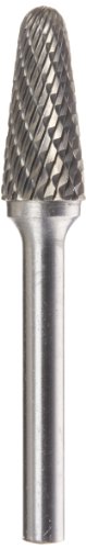 Image of Drill America SL-4 Carbide Burr /Rotary File Cone Double Cut for Die Grinder 1 /2 inch Dia. x 1 1 /8 inch Cut Length with 1 /4 inch Shank and 3 inch Overall Length, DUL Series