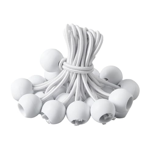 Tendeurs élastiques à boule 20 cm résistants pour fixation de bâche extérieure