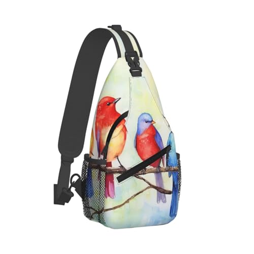 Bolso de Pecho Five Singing Birds Negro miniatura 2