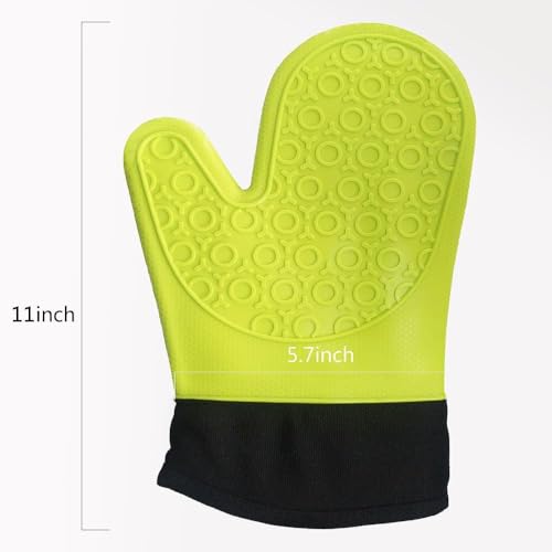 Gants en silicone Jonhen verts antidérapants pour la cuisine