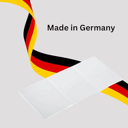 Olanmarp Fahrzeugschein Hülle 3-teilig faltbar, transparent, glasklar, Kfz Schein Schutzhülle DE, robust, reißfest, phthalatfrei, lebensmittelecht, 100% recycelbar, PVC Made in Germany (5 Stück)