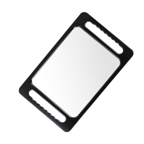 Mirrour de mano con doble mango para peluquería, peluquería, peluquería, accesorios de peluquería y peluquería, grande con doble asa