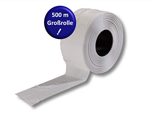 Preisvergleich Produktbild 500m Rolle Absperrband Flatterband Markierungsband Warnband Folienband Partyband Parkplatzabsperrband Parkplatzabsperrung Folienabsperrband Plastikband Band DekoFun Party Geburtstag weiß
