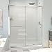 DreamLine Infinity-Z 36 in. D x 60 in. W x 78 3/4 in. H Sliding Shower Door, Base, and Wall Kit
