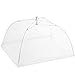 Produktbild MXECO Faltbarer Regenschirm für Haushaltsnahrung Waschbarer Netzdeckel für Lebensmittel Picknick-Grillparty Anti Fly Moskitonetz Zelt Küchenhelfer (Weiß (12 Zoll))