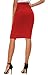 Urban CoCo Women's Knee Length Stretch Pencil Skirt High Waisted Bodycon Midi Straight Skirt(XL,Camel)