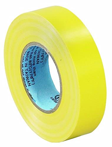 Image of Aviditi Yellow Electrical Tape, 3 /4 Inch x 20 Yards, UL Listed, Vinyl Tape to Repair, Splice and Bundle for All Electrical and Wiring Projects (200 Rolls)