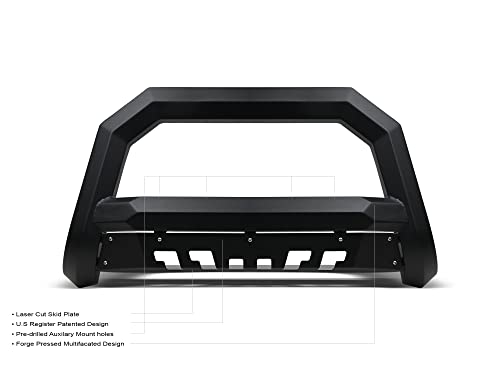 Image of Armordillo 8712474 Rayden Series Bull Bar - Matte Black Fits 2020-2023 Chevy Silverado 2500 HD / 3500 HD