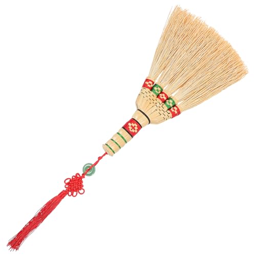 Gadpiparty Escoba de Mano Pequeña de Maíz Tejida a Mano 29 CM Plumero Natural para Limpieza de Escritorio y Hogar Cepillo Compacto para Polvo y Suciedad Adecuado para Cocina y Oficina