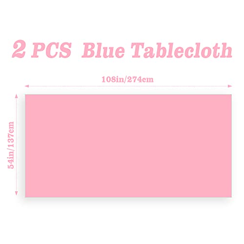 2 Pack Pink Table Cloth, 54" X 108" Plastic Table Cloths For Parties Disposable,Table Cloth Rectangle Table, Disposable Tablecloths For Rectangle Tables, For Dining Party And Camping #TOP1