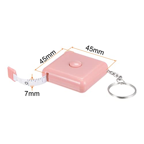 Cinta métrica retráctil rosa claro 1.5 m paquete 2 unid miniatura 2