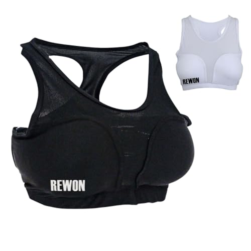 Rewon Gear Reggiseni Sportivi Donna, Karate Kickboxing Taekwondo Scherma Protezione, Comfort Push-Up per Palestra Fitness Jogging Yoga S-XL