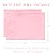Organic Cotton Toddler Pillowcase 2 Pack, 14x20 Travel Pillow Case Cover, Soft & Breathable Small Pillow Case for Babies Girls, Fits Pillows sizesd 13 x 18 or 12x 16 for Kids Bedding Pillow Cover