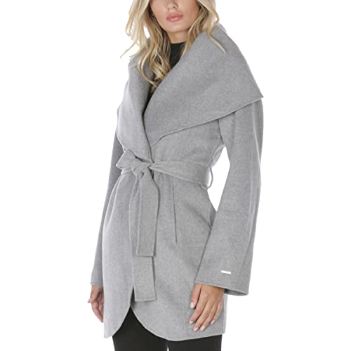 TAHARI Marilyn Women's Wool Blend Double Face Belted Wrap Coat4