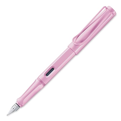 Stylo-plume Lamy Safari rose contre la fatigue de la main pour écriture fluide