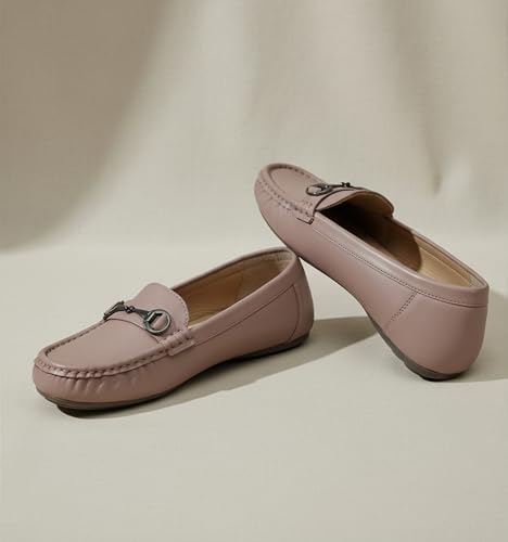 Image of CatBird Women's Metal Detail Slip-On Loafers | Cushioned Comfort Flats | Lightweight Office & Casual Shoes | Anti-Slip Sole Footwear