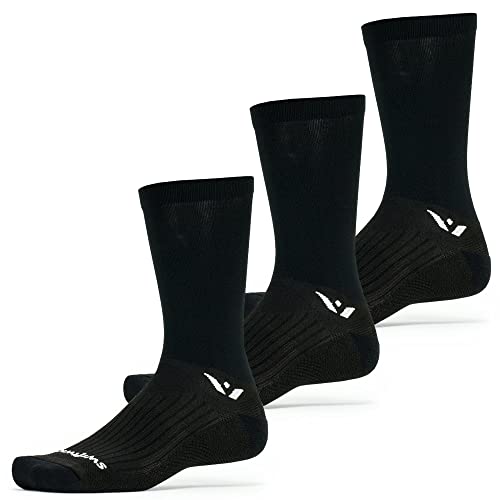 Swiftwick- PERFORMANCE Crew Cycling Socks, USA Made, Max Durabiltiy, Moisture Wicking Socks
