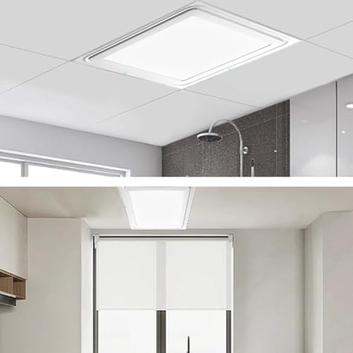 BEAZOOM Ventilador de escape de baño con luz, ventilador de ventilación silencioso de 0.9 senos, extractor de techo LED para eliminación de vapor, fácil de instalar para 80 pies cuadrados, color