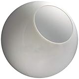 8 in. White Acrylic Globe - 4 in. Opening - Neckless Cut - American 3201-08020-002