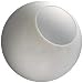 8 in. White Acrylic Globe - 4 in. Opening - Neckless Cut - American 3201-08020-002