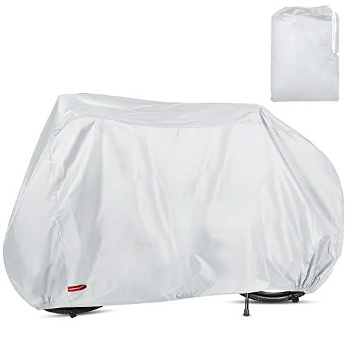 Ommani Waterproof Bike Cover, Heavy Duty 300D Oxford XL Bicycle Cover with Double
