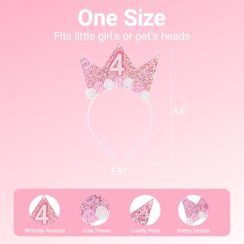 Birthday Tiara Crown with Sash for Party Decorations