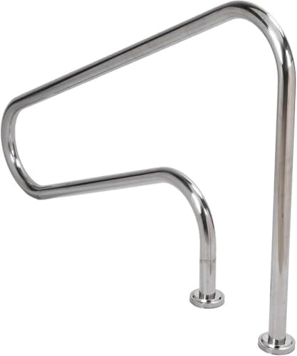304 Stainless Steel Pool Grab Rail - Inground Swimming Pool Safety Handrail, Stair Rail, Entry Handle, Durable Pool Ladder Support for Secure Access and Stability