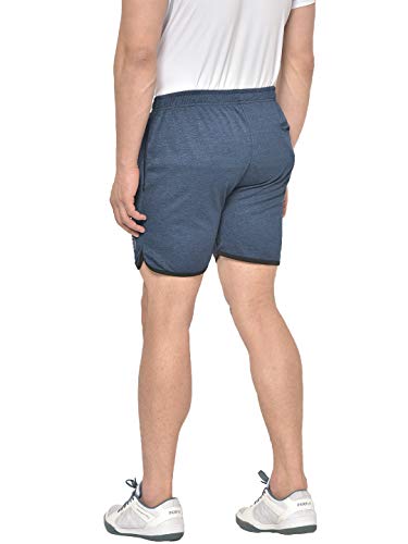 Image of CHKOKKO Men Shorts for Gym Sports or Running | Dry-Fit Fabric Single Layered Active Summer Workout Wear Knee Length Regular Fit | Elastic Waist with Front and Back Pockets