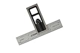 Unipec Precision Double Square for Metal Working and Fabrication, Carpentry, Woodworking and Machine Setup,4R Blade (8ths, 16ths, 32nds, 64ths), Hardened, Chrome Stainless Steel Blade, Made in US