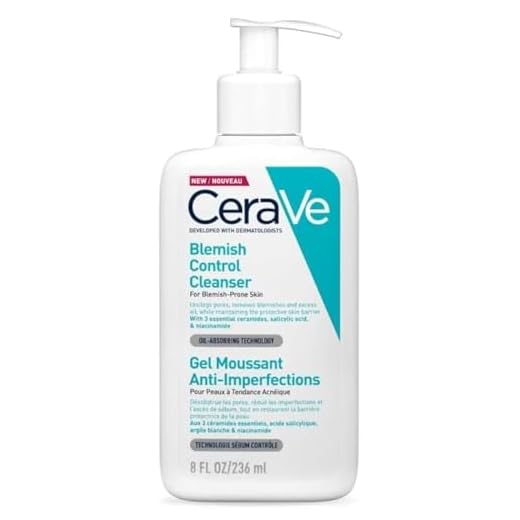 CeraVe Gel Limpiador Control Imperfecciones, Reduce el acné, los Puntos Negros y mejora los Poros, Tratamiento en gel con Ácido Salicílico, Para piel con tendencia acnéica y grasa, 236 ml