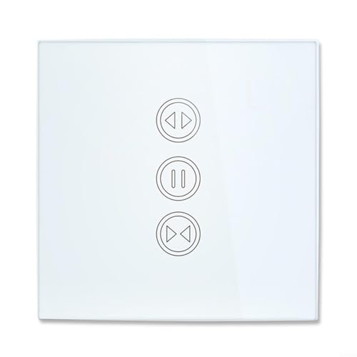 CWOQOCW Electric Motorized WiFi Curtain Switch, Roller Shutter Switch, Flush-Mounted Touchscreen Curtain Switch